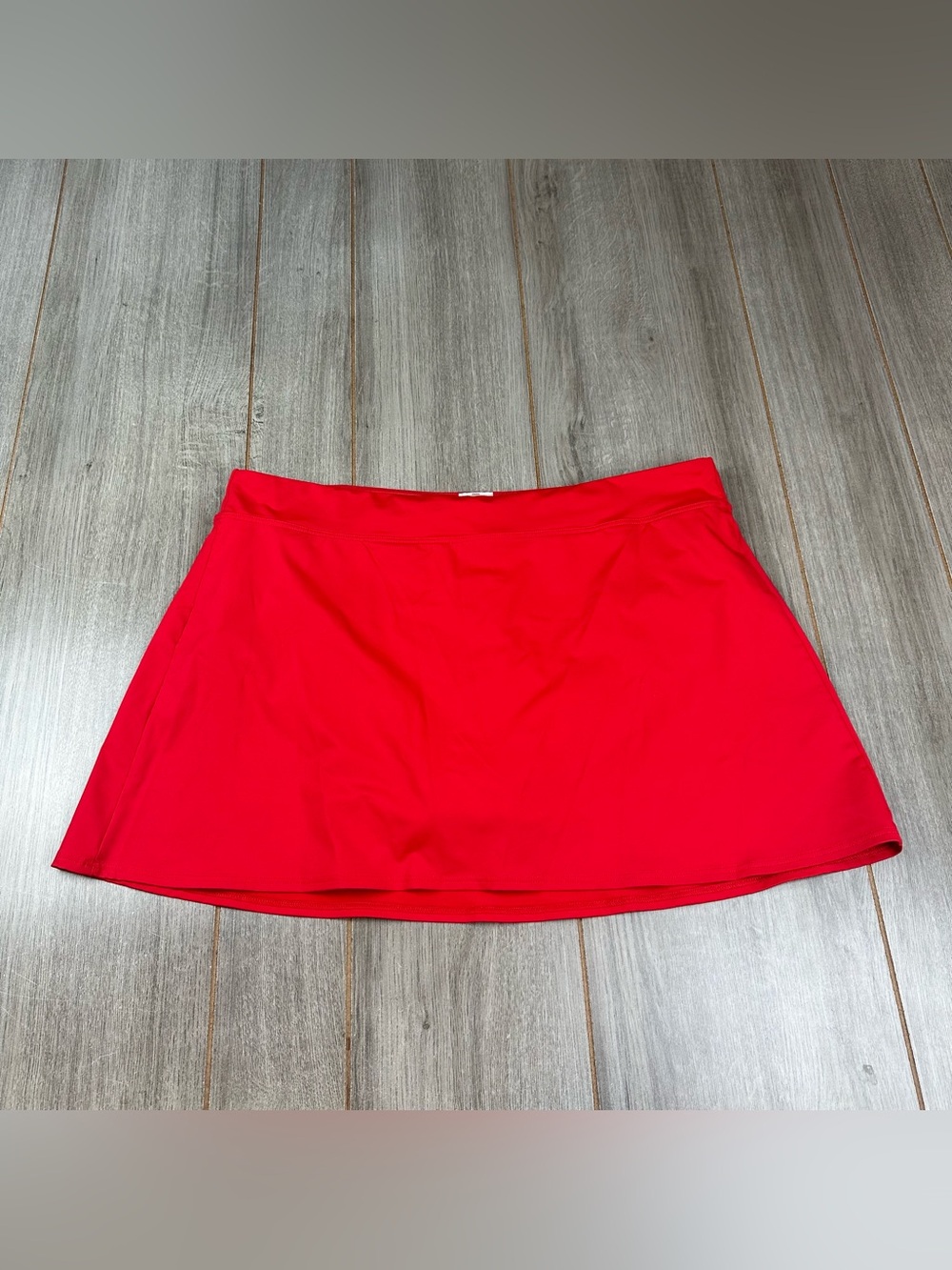 Lands End Tummy Control Swim Skirt Womens 16 Bright Red